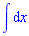 Int(``, x)