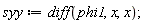 syy := diff(phi1, x, x);