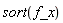 sort(f_x)