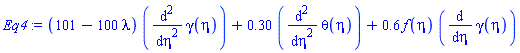 (101-100*lambda)*(diff(diff(gamma(eta), eta), eta))+.30*(diff(diff(theta(eta), eta), eta))+.6*f(eta)*(diff(gamma(eta), eta))