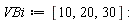 VBi := [10, 20, 30]: