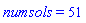 numsols = 51