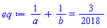 1/a+1/b = 3/2018