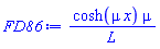 cosh(mu*x)*mu/L