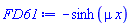 -sinh(mu*x)