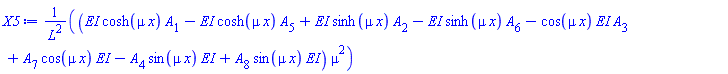 (EI*cosh(mu*x)*A[1]-EI*cosh(mu*x)*A[5]+EI*sinh(mu*x)*A[2]-EI*sinh(mu*x)*A[6]-cos(mu*x)*EI*A[3]+A[7]*cos(mu*x)*EI-A[4]*sin(mu*x)*EI+A[8]*sin(mu*x)*EI)*mu^2/L^2