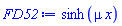 sinh(mu*x)