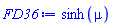 sinh(mu)