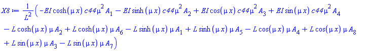 (-EI*cosh(mu*x)*c44*mu^2*A[1]-EI*sinh(mu*x)*c44*mu^2*A[2]+EI*cos(mu*x)*c44*mu^2*A[3]+EI*sin(mu*x)*c44*mu^2*A[4]-L*cosh(mu*x)*mu*A[2]+L*cosh(mu*x)*mu*A[6]-L*sinh(mu*x)*mu*A[1]+L*sinh(mu*x)*mu*A[5]-L*cos(mu*x)*mu*A[4]+L*cos(mu*x)*mu*A[8]+L*sin(mu*x)*mu*A[3]-L*sin(mu*x)*mu*A[7])/L^2