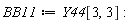 BB11 := Y44[3, 3]