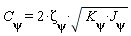 `C__&psi;` = 2*`&zeta;__&psi;`*sqrt(`K__&psi;`*`J__&psi;`)