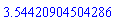 HFloat(3.5442090450428574)