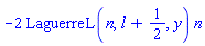 -2*LaguerreL(n, l+1/2, y)*n