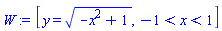 [y = (-x^2+1)^(1/2), %And(-1 < x, x < 1)]