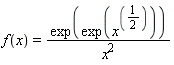 f(x) = exp(exp(x^(1/2)))/x^2
