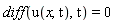 diff(u(x, t), t) = 0