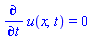 diff(u(x, t), t) = 0