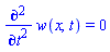 diff(diff(w(x, t), t), t) = 0