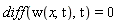 diff(w(x, t), t) = 0