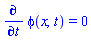 diff(phi(x, t), t) = 0