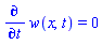 diff(w(x, t), t) = 0