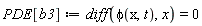 PDE[b3] := diff(phi(x, t), x) = 0