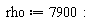 rho := 7900