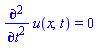 diff(diff(u(x, t), t), t) = 0