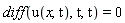 diff(u(x, t), t, t) = 0