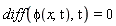 diff(phi(x, t), t) = 0