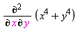 diff(x^4+y^4, x, y)