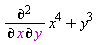 diff(x^4, x, y)+y^3