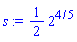 (1/2)*2^(4/5)