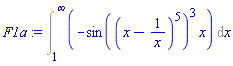 Int(-sin((x-1/x)^5)^3*x, x = 1 .. infinity)