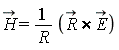 `#mover(mi("H"),mo("&rarr;"))` = `&x`(`#mover(mi("R"),mo("&rarr;"))`, `#mover(mi("E"),mo("&rarr;"))`)/R