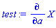 diff(X(a, b, c), a)