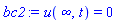 u(infinity, t) = 0