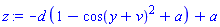 -d*(1-cos(y+v)^2+a)+a