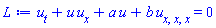 u[t]+u*u[x]+a(t)*u+b(t)*u[x, x, x] = 0