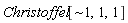 Physics:-Christoffel[`~1`, 1, 1]