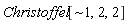 Physics:-Christoffel[`~1`, 2, 2]