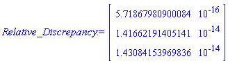 Relative_Discrepancy := Vector(3, {(1) = 0.5718679809000842e-15, (2) = 0.14166219140514066e-13, (3) = 0.14308415396983588e-13}, datatype = float[8])
