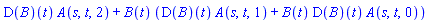 (D(B))(t)*A(s, t, 2)+B(t)*((D(B))(t)*A(s, t, 1)+B(t)*(D(B))(t)*A(s, t, 0))