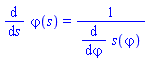 diff(varphi(s), s) = 1/(diff(s(varphi), varphi))