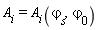 A__i = A__i(`&varphi;__s`, `&varphi;__0`)