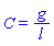 C = g/l