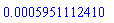 0.5951112410e-3