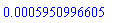 0.5950996605e-3