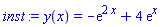 y(x) = -exp(2*x)+4*exp(x)