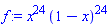 f := x^24*(1-x)^24